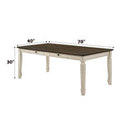 Fedele - Dining Table - Weathered Oak & Cream