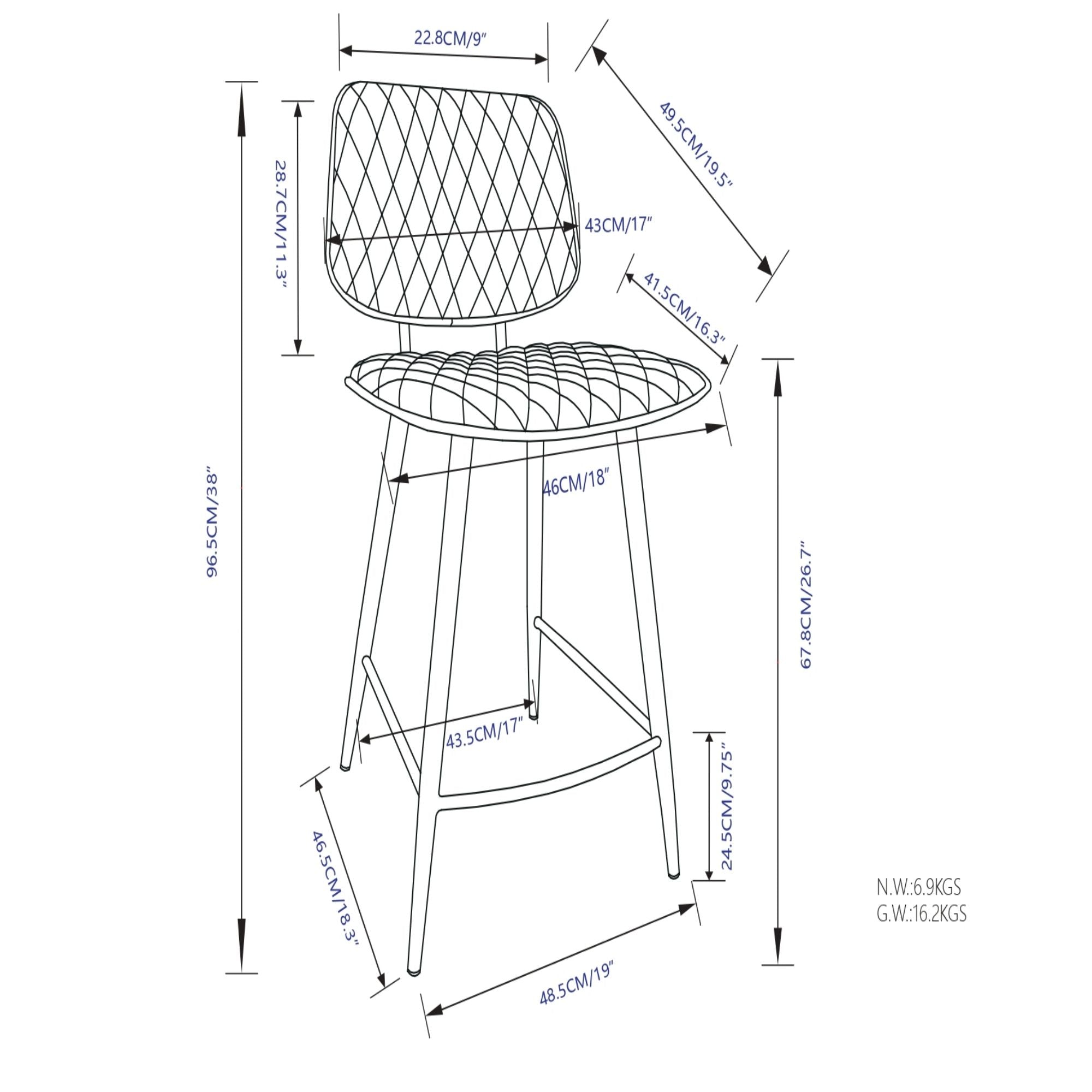 Raya - Upholstered Counter Height Stool (Set of 2)