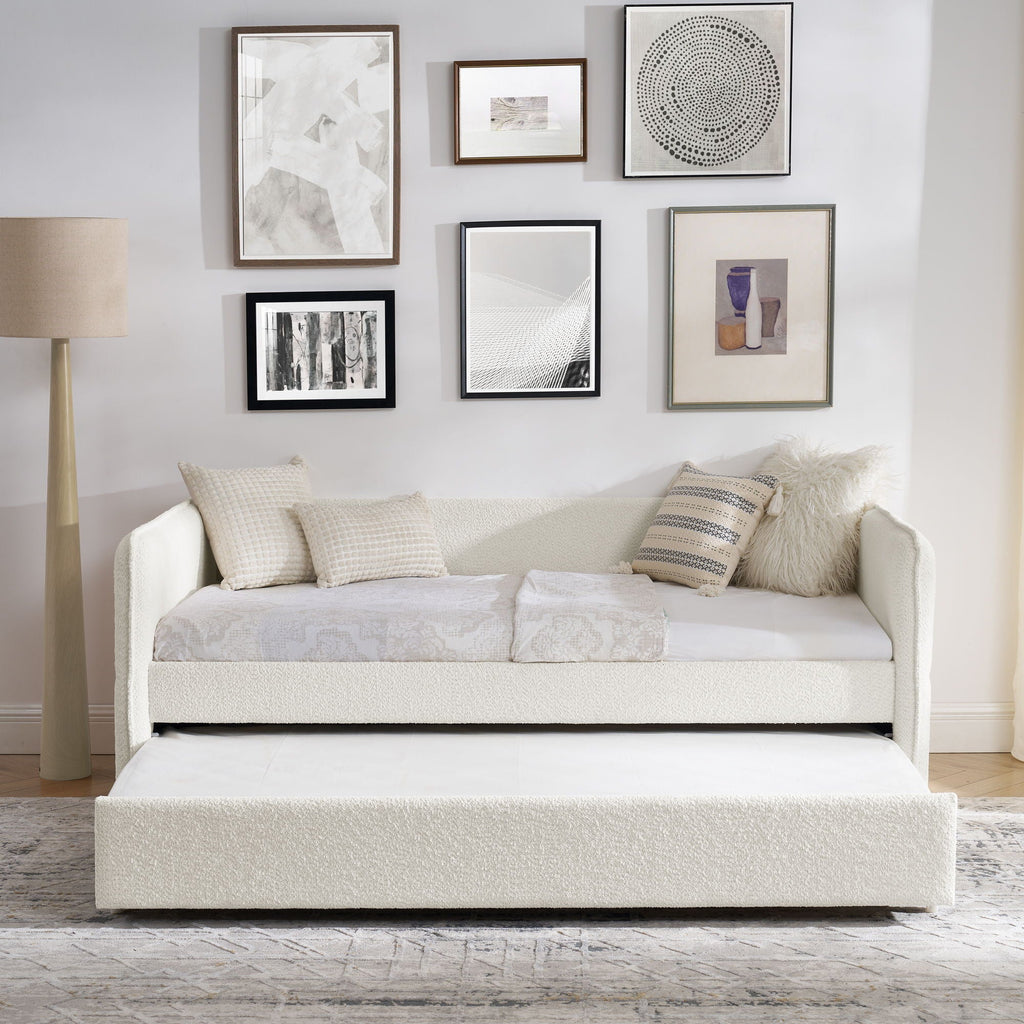 Upholstered Daybed With Pop Up Trundle