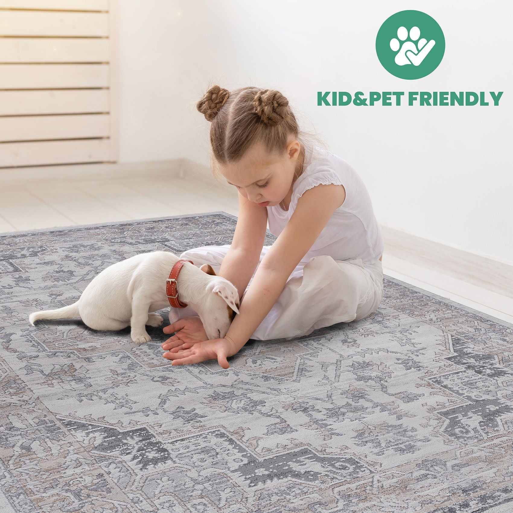 Marfi - 6' X 9' Oriental Area Rug - Ivory / Beige