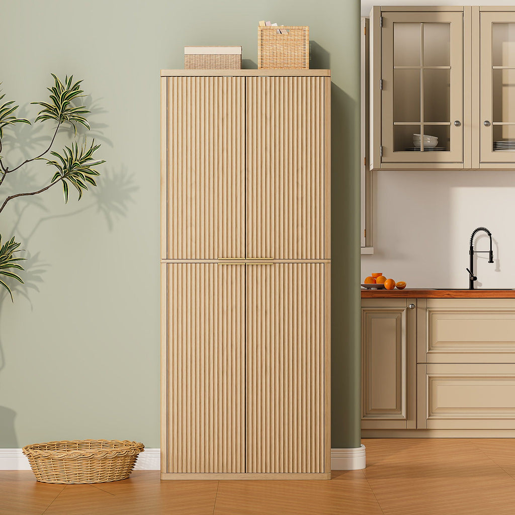 Kitchen Pantry Cabinet With 6 Doors