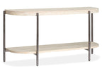 Jennings - Demilune Sofa Table - Edgecomb Gray And Weathered Antique Nickel