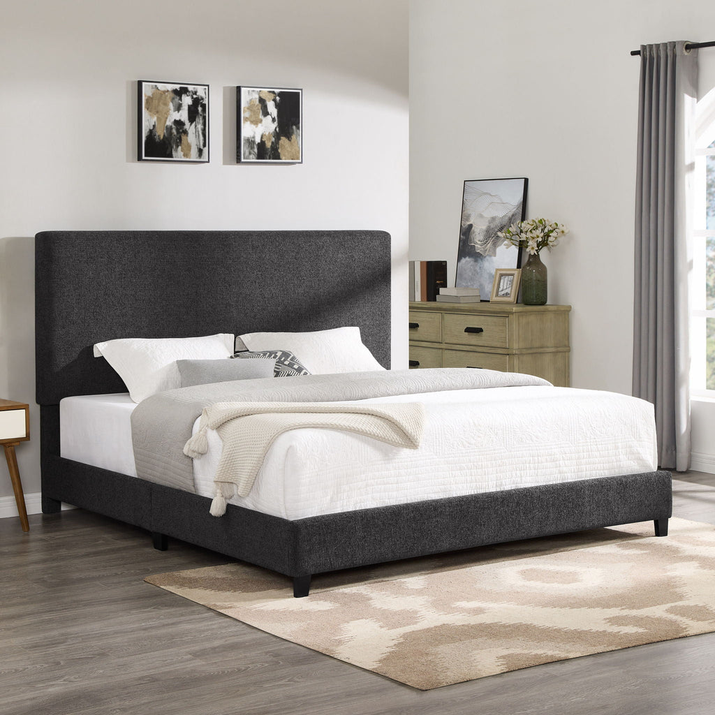 Platform Bed & Upholstered Headboard