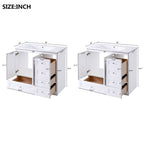Shaker Free Standing Bathroom Vanity Cabinet & Sink, Soft Close Drawers, Soft Close Doors