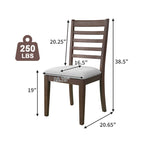 Upholstered Armless Chairs With High Ladder Back