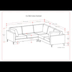 Ava - Mid Century Corner Sectional Sofa Handcrafted