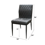Cargo - Chair - Gray Synthetic Leather & Gunmetal