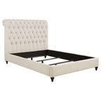 Devon 57-inch Upholstered Queen Panel Bed Beige