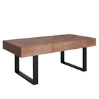 Rectangular Coffee Table With U-Shaped Legs Living Room - Multi