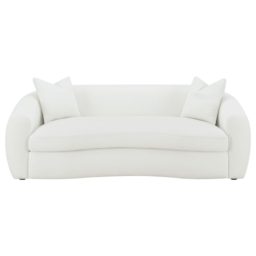 Isabella 3-piece Faux Sheepskin Upholstered Sofa Set Natural