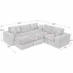 Sectional Sofa With Moveable Ottoman