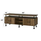 Ensata II - TV Stand - Rustic Oak & Black