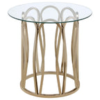 Monett 2-piece Coffee and End Table Set Chocolate Chrome
