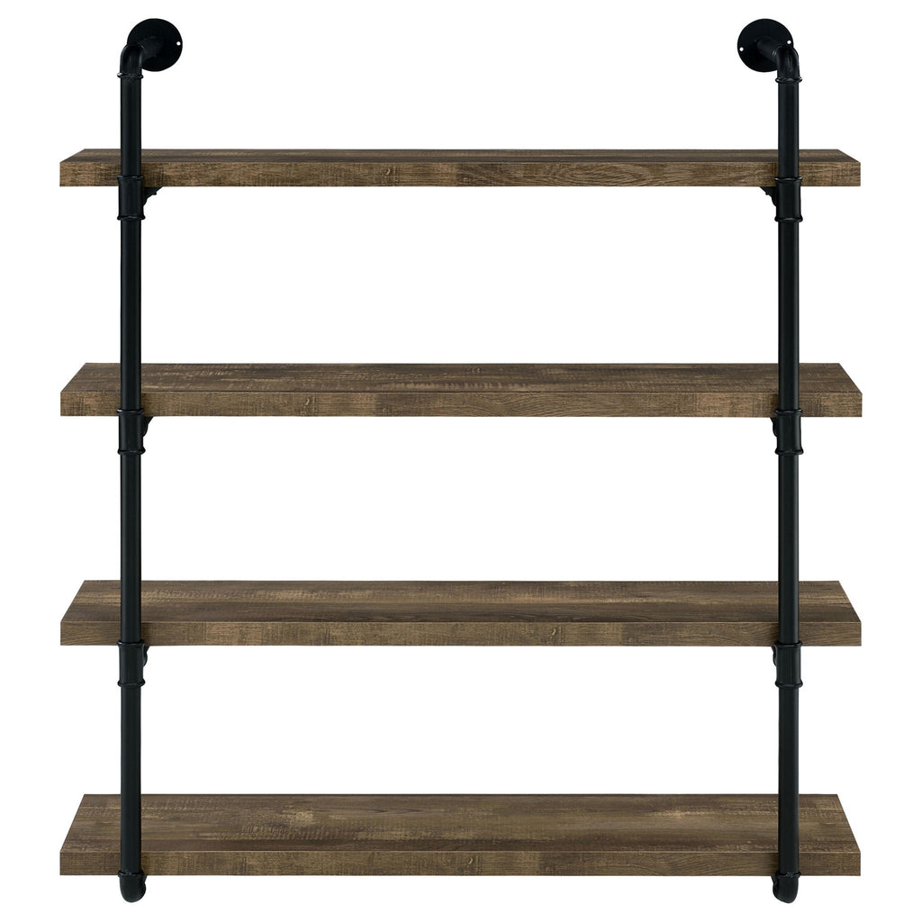 Elmcrest 39-inch 4-shelf Wall Bookshelf Rustic Oak
