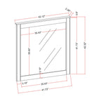 Lorenzo - Large Scale Mirror With Sleek Frame And Glittered Detailing - Silver