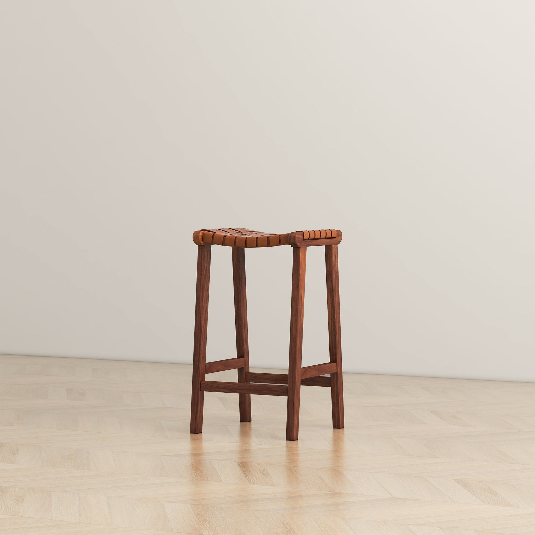 James - Mid-Century Modern Genuine Counter Stool