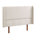 King Size Platform Bed With Upholstered High Headboard - Brown