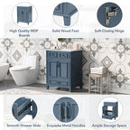 Bathroom Vanity With Sink, Storage Cabinet