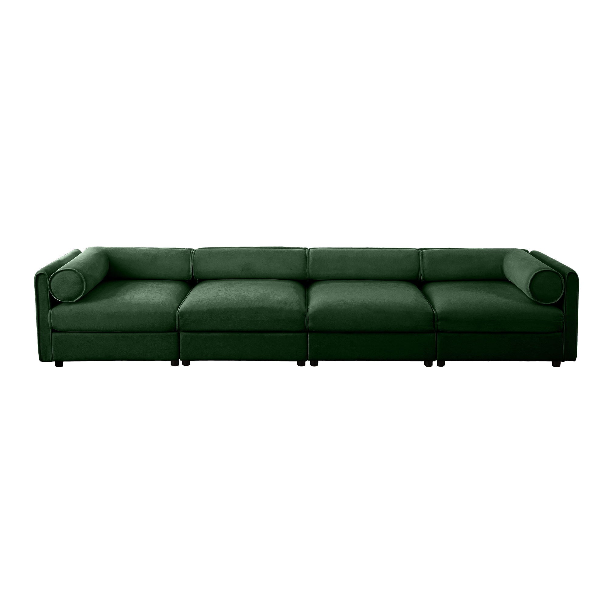 Stylish Sofa With Storage Seat And Cylindrical Backrest