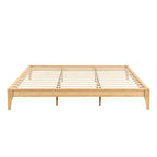 Solid Dry Bamboo Platform Bed Frame, With Slat Support