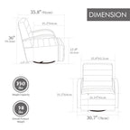 360° Swivel Accent Chair With Armrests, Comfy Lounge