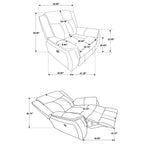Franklin - Upholstered Padded Arm Glider Recliner - Charcoal