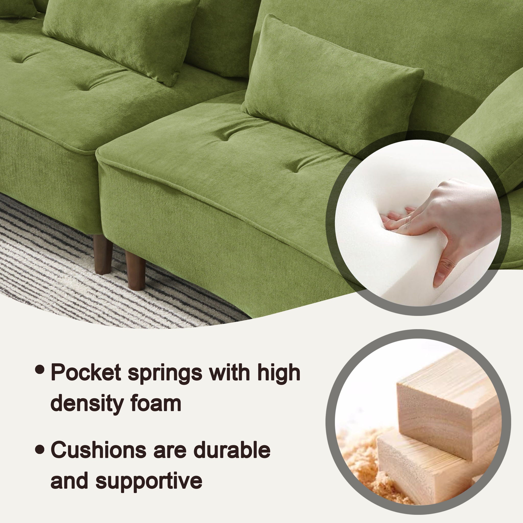 Comfortable Deep Seated Sofa With Pillows