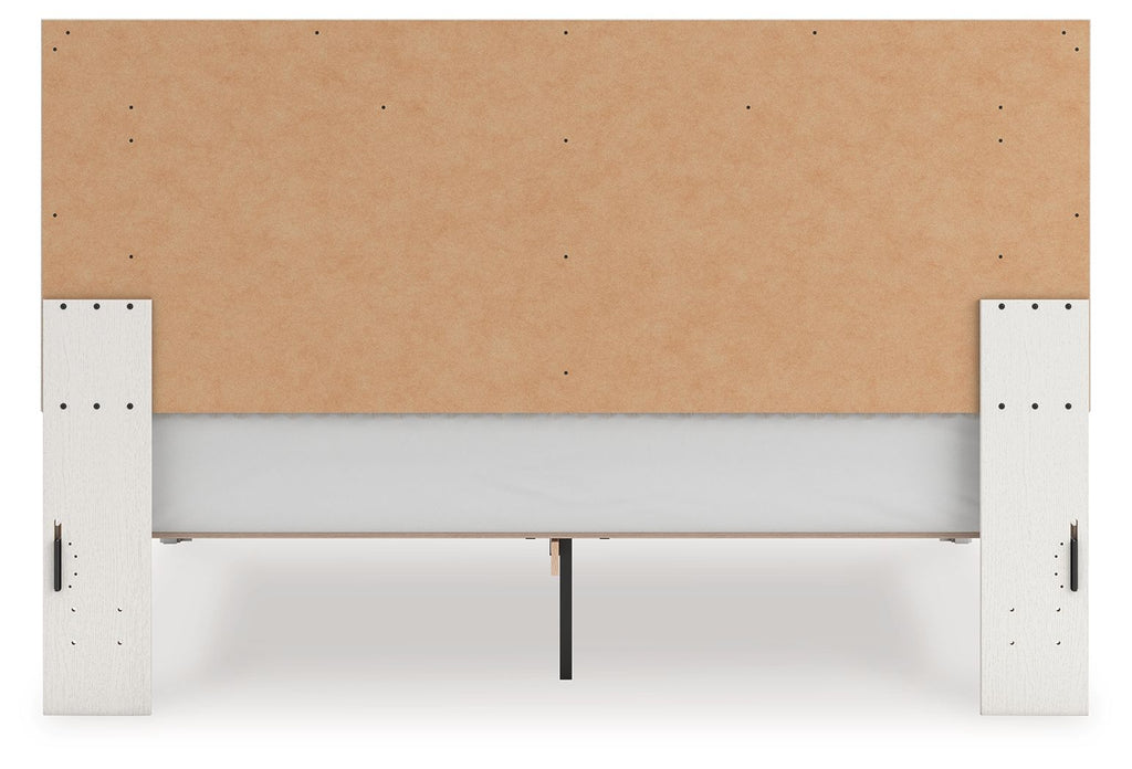 Zuraleus - Upholstered Panel Platform Bed With Roll Slats