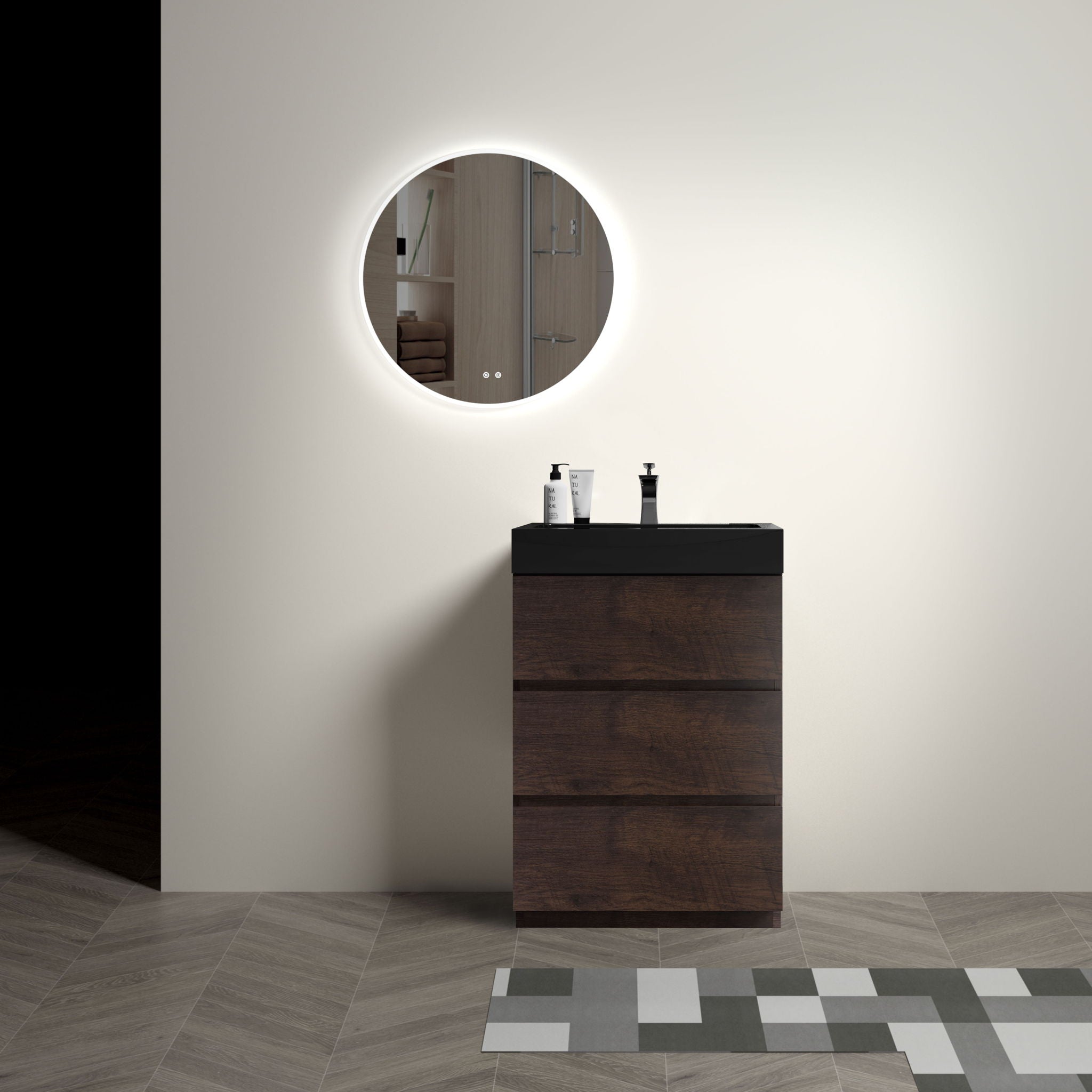 Alice - Bathroom Vanity With Large Storage, Freestanding