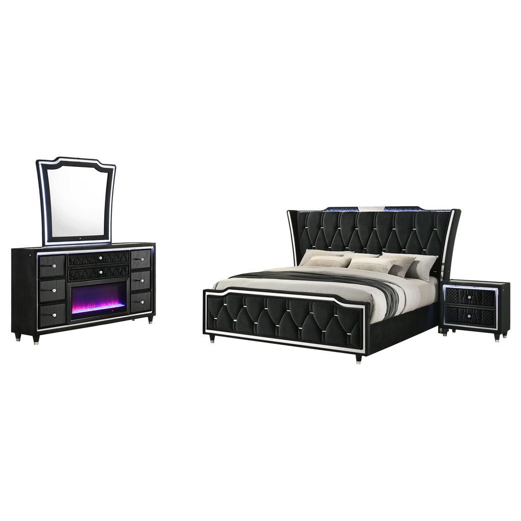 Lorient 4-piece California King Bedroom Set Black