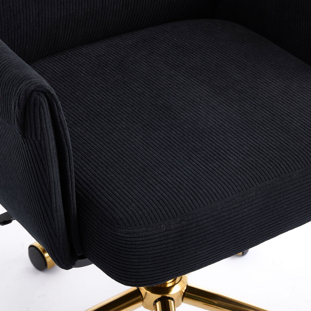 Ergonomic Mid-Back Office Chair With Striped Fabric