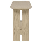 Kailani Coastal Sofa Console Table with Shelf Beige Oak