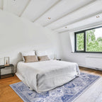 Maval - 8' X 10' Washable Area Rug - Blue