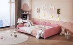 Upholstered Daybed, Sherpa Fabric Sofabed With Cloud-Shaped Backrest