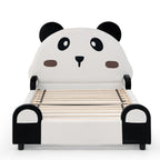 Twin Size Cute Panda Shaped Kids Bed - White / Black