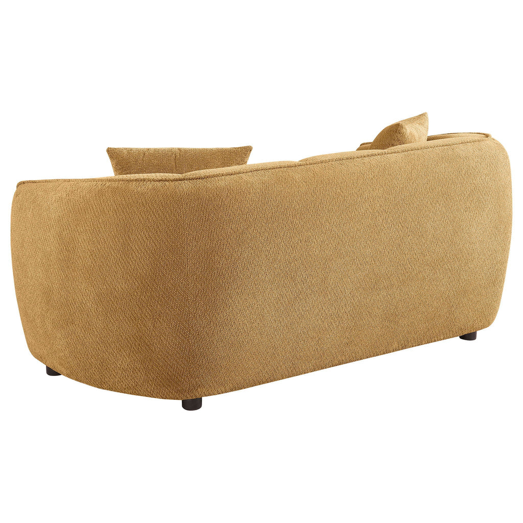 Aleisha 2-piece Fabric Upholstered Sofa Set Mustard Yellow