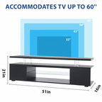 TV Stant With LED And Large Side Cabinet