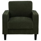 Ruth Fabric Upholstered Track Arm Accent Chair Matcha Green
