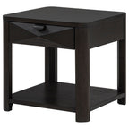 Marcelo Wood End Table with Drawer and Shelf Coffee