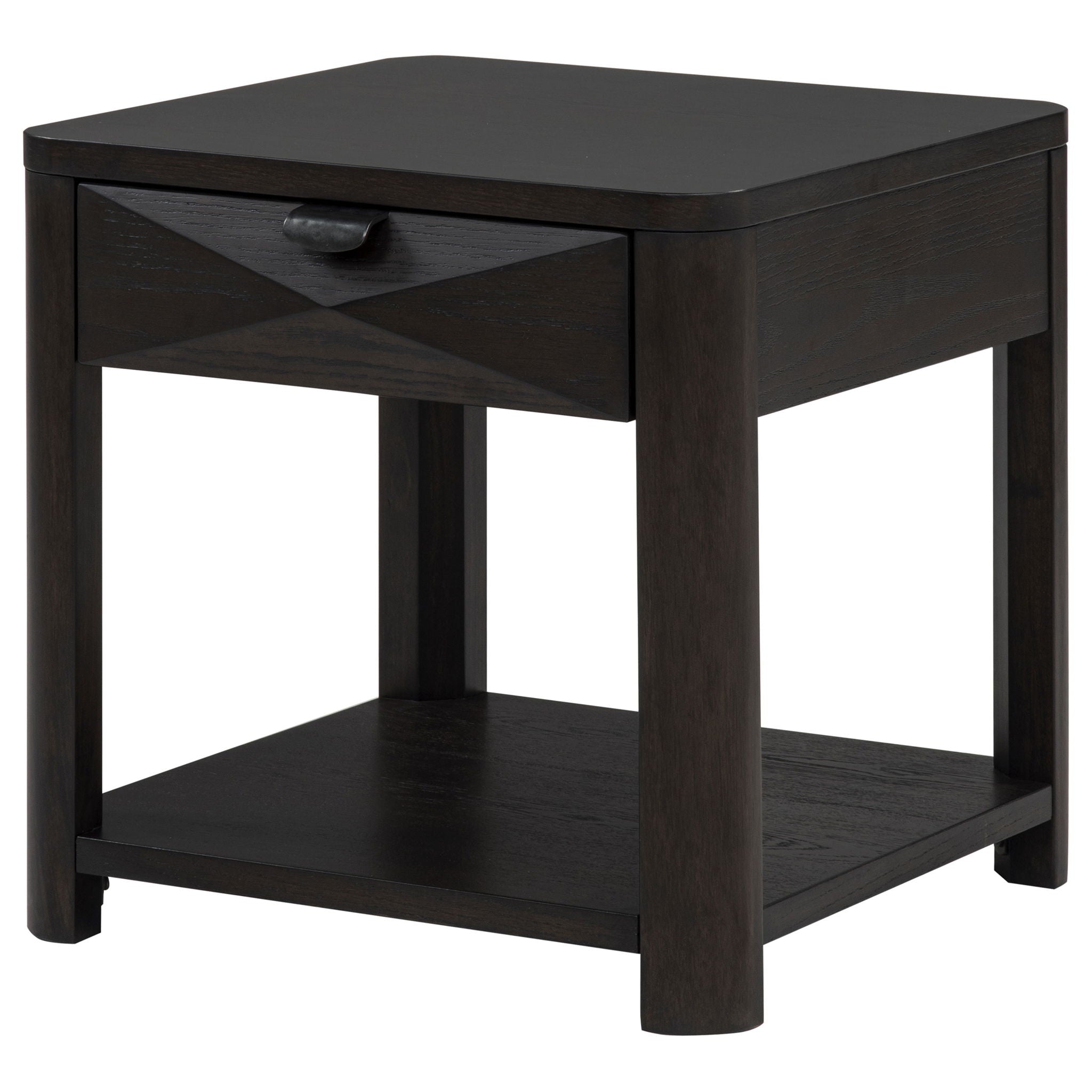 Marcelo Wood End Table with Drawer and Shelf Coffee