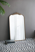 Arch Mirror, Baroque Inspired Wall Decor For Bathroom, Bedroom, Living Room