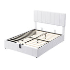 Elegant Upholstered Platform Bed With Hydraulic Storage System