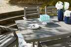 Visola - RECT Dining Table w/Umb OPT - Gray