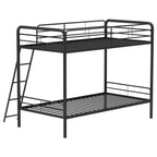Carson Metal Twin Over Twin Bunk Bed Glossy Black