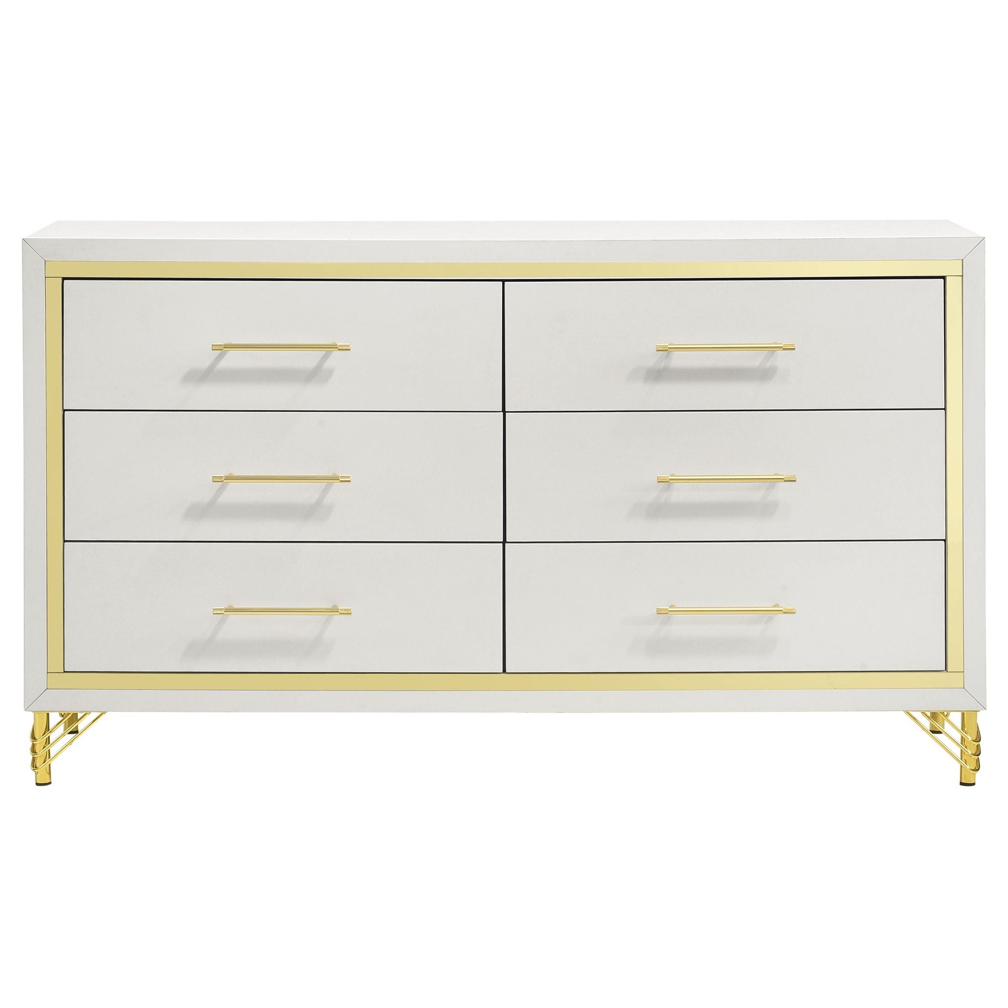 Lucia 6-drawer Dresser Cabinet White