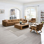 Zoey - Modular - RF Arm Chair With Pillow - Chocolate Suede