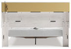Altyra - King Upholstered Bookcase Bed With Storage - White