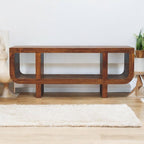 Orion - Curved Media Unit - Brown