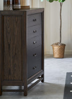 5 Drawer Chest, 2 Tone - Brown