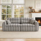 3 Seater, Couch With Throw Pillows For Living Room